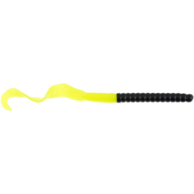 Berkley Powerbait Power Worm – 8-1/2in – Black/Chartreuse