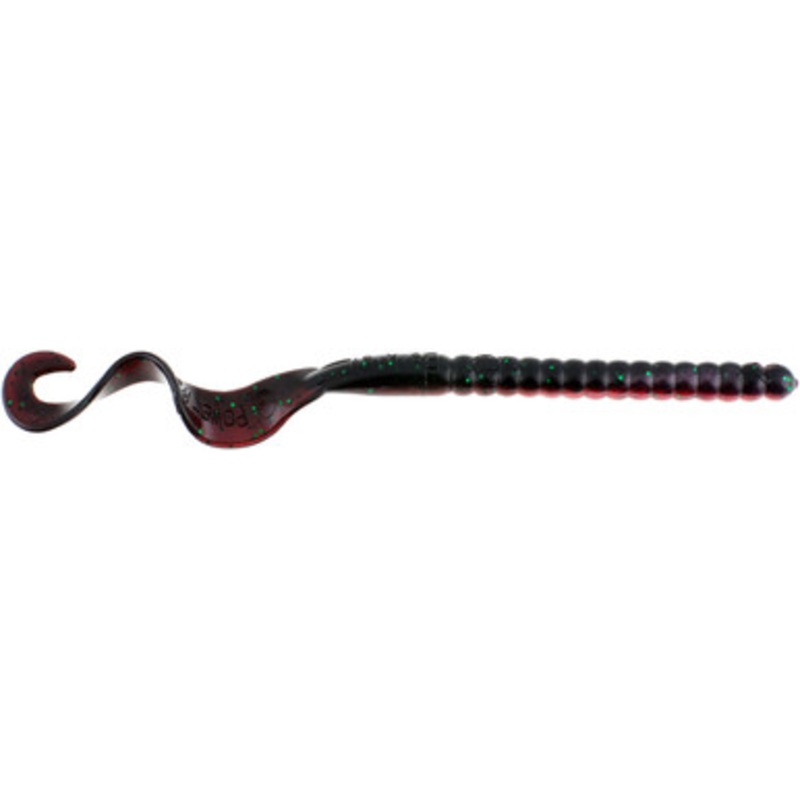 Berkley Powerbait Power Worm – 8-1/2in – Red Shad Green Glitter