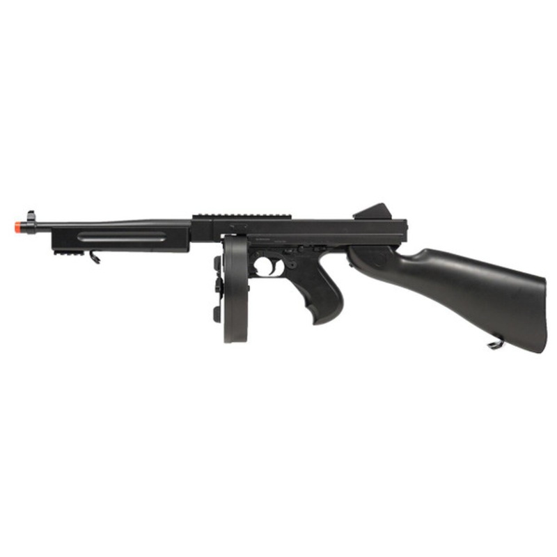 Double Eagle M1A1 Tommy Gun AEG Airsoft Rifle, Black