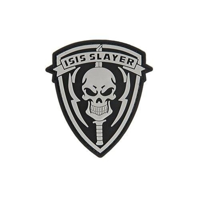 G-Force ISIS Slayer Knife and Skull PVC Morale Patch, Black