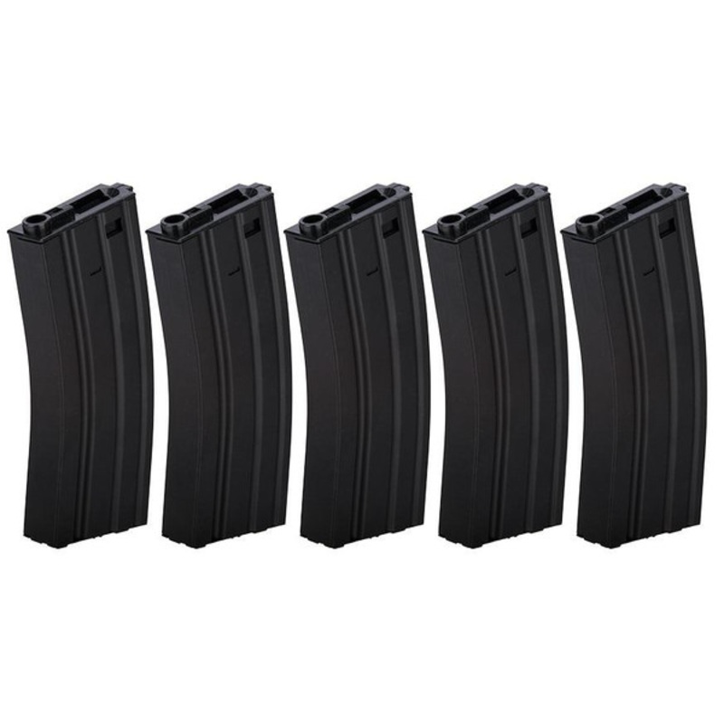 Lancer Tactical Gen 2 Metal 300rd High Capacity M4 Magazine 5-Pack, Black