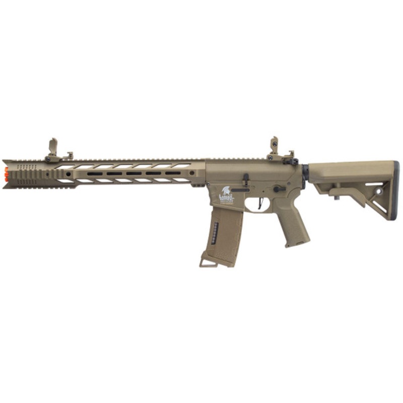 Lancer Tactical Interceptor SPR M4 AEG Airsoft Rifle, Gen 3, Tan