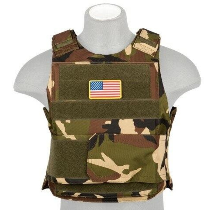 Lancer Tactical Nylon Body Armor Vest, Woodland