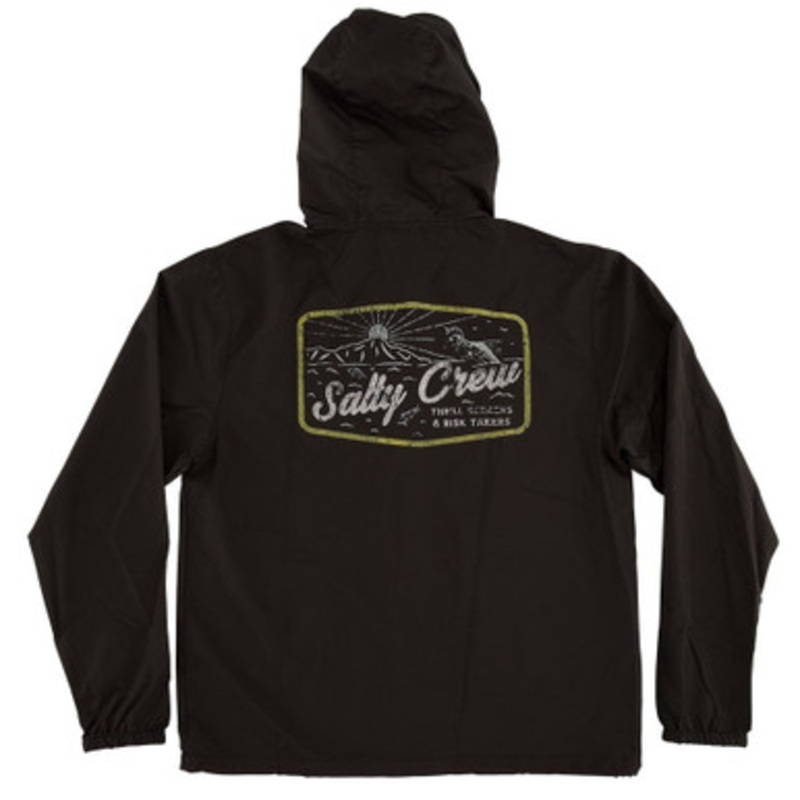 Salty Crew Frenzy Windbreaker Jacket – Black – S
