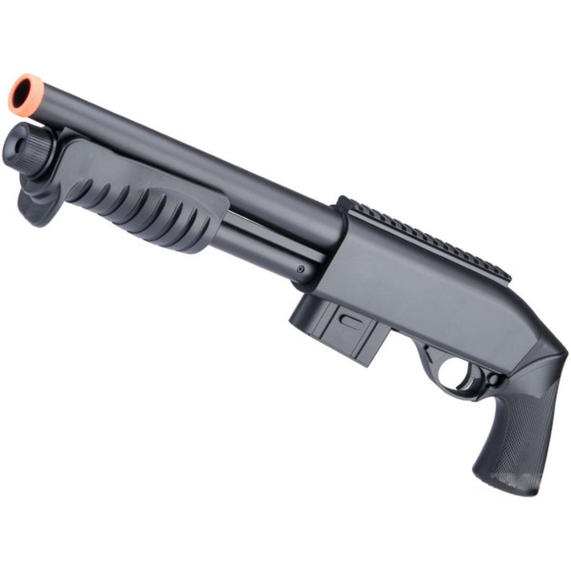 Double Eagle M401 Airsoft Spring Shotgun, Black