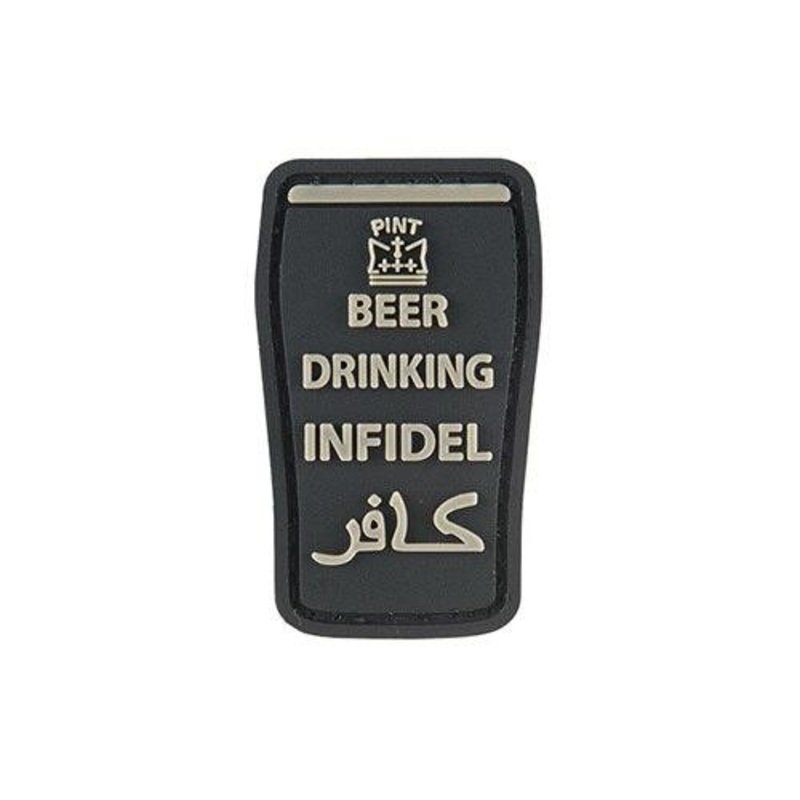 G-Force Beer Drinking Infidels Morale Patch, Black