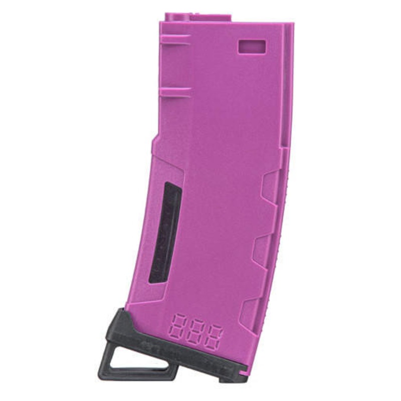 Lancer Tactical 130 Round High Speed Mid-Cap M4 Airsoft Magazine, Purple