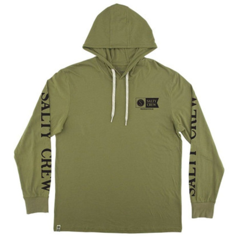Salty Crew Alpha Refuge Hooded Tech Tee – Green – XL
