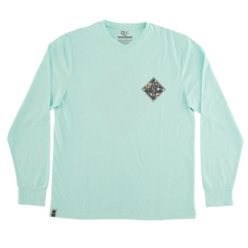 Salty Crew Island Time Long Sleeve Tech Shirt – Aqua – L