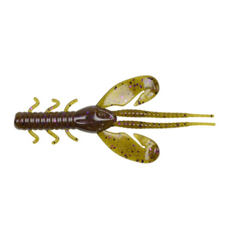 Berkley Power Bait Rocket Craw – Green Pumpkin Purple Fleck