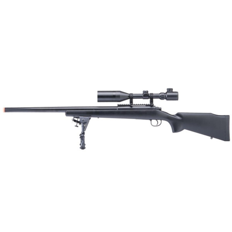 Double Eagle Sportsline M61 Bolt Action Airsoft Sniper Rifle, Black