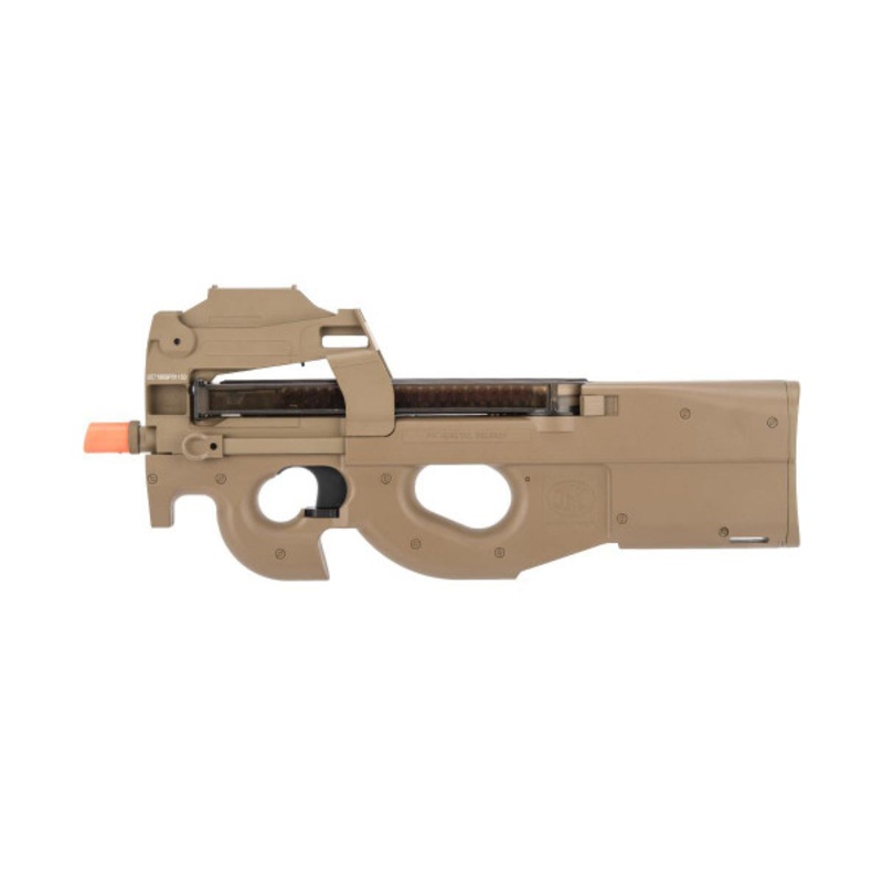 FN Herstal Licensed P90 AEG Airsoft Rifle w/ Built-In Red Dot, Dark Earth