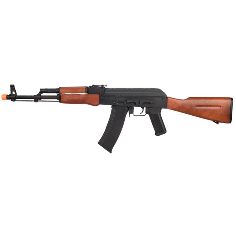 Lancer Tactical AK-74N AEG Airsoft Rifle, Metal Body, Real Wood Furniture
