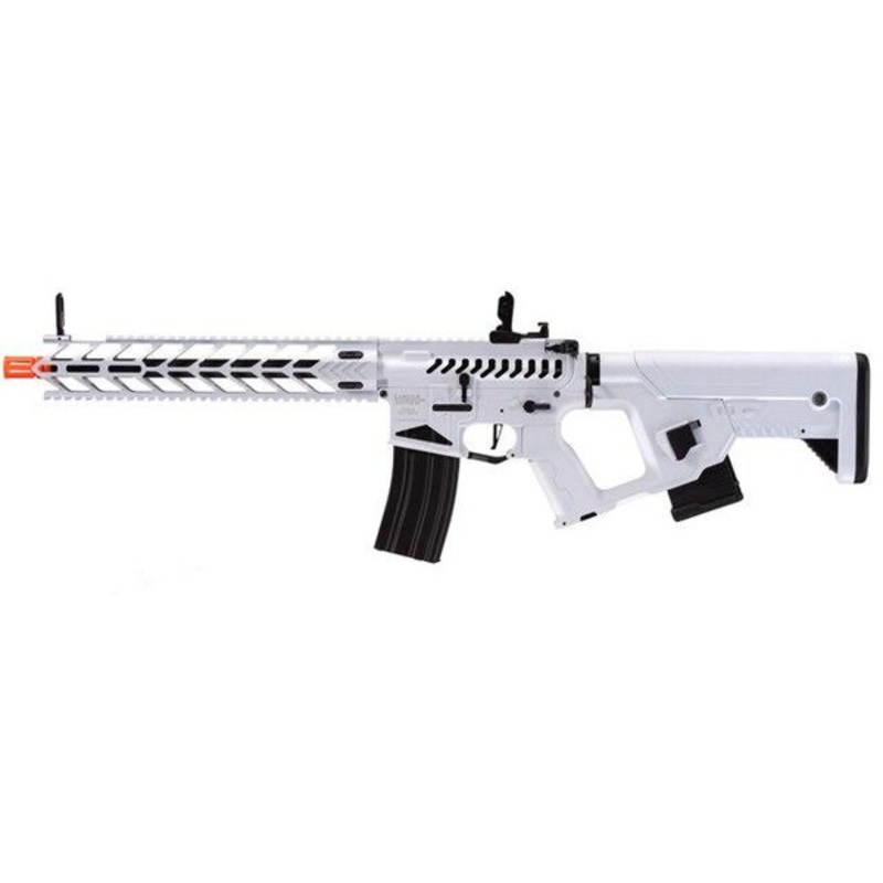Lancer Tactical Enforcer Night Wing Skeleton AEG Airsoft Rifle w/ Alpha Stock, White