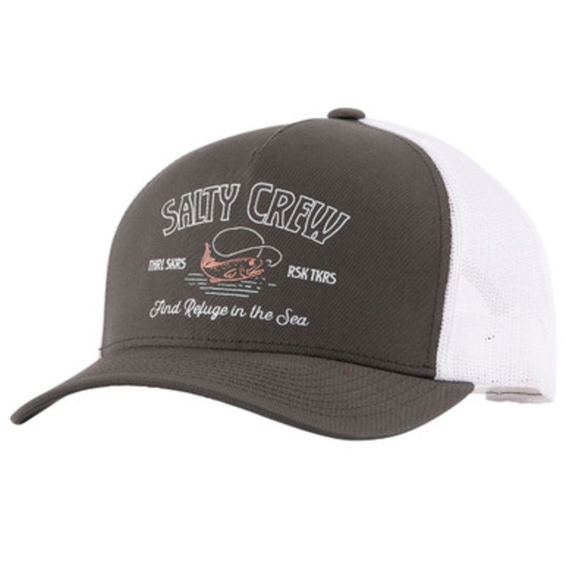 Salty Crew Fly Time Retro Trucker Hat – Charcoal/White