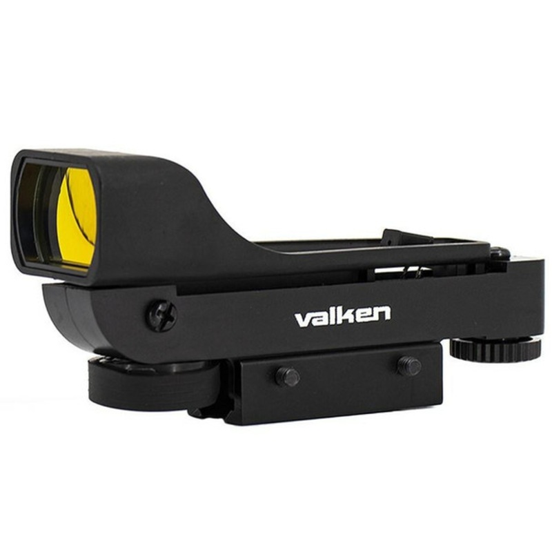 Valken Molded Red Dot Sight w/ Dual Mounts, Black
