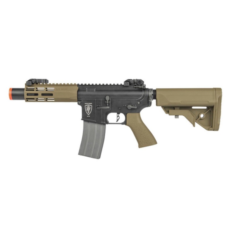 Elite Force M4 CQC AEG Airsoft Rifle, Black/FDE