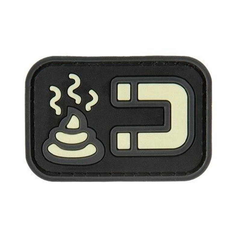 G-Force Glow-In-The-Dark S*** Magnet PVC Morale Patch, Black