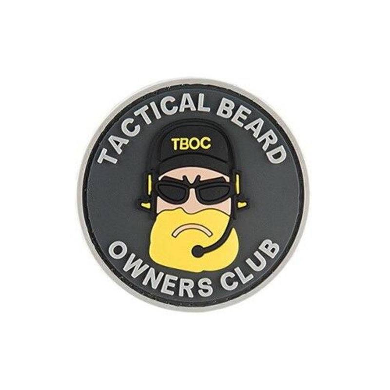 G-Force Tactical Beard Owners Club PVC Morale Patch, Black/Yellow
