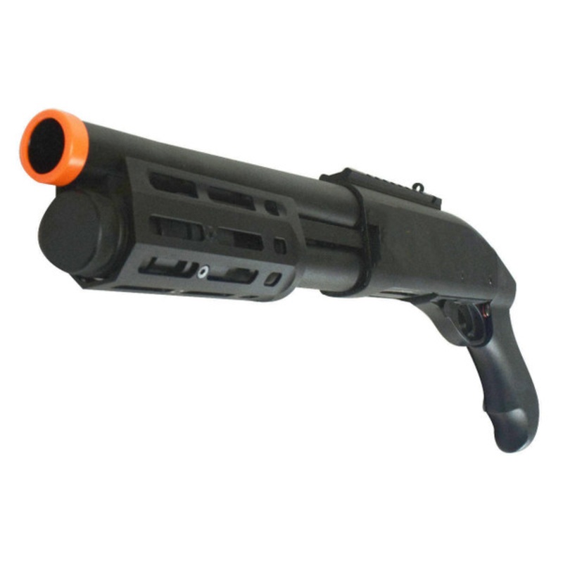 GE 8879 M870 Full Metal Tri-Burst Gas Powered Airsoft Shotgun, Black
