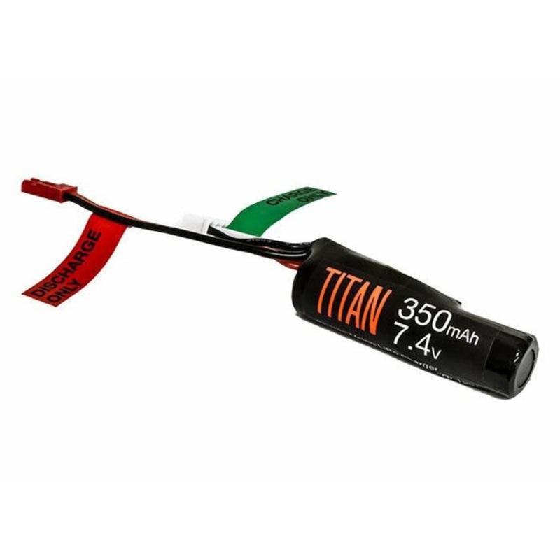 TITAN Power Li-Ion 7.4v 350mAh Stick Battery, JST Plugs