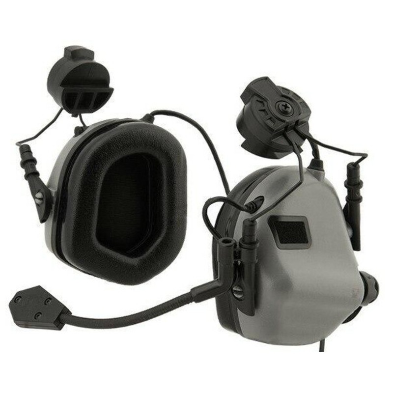 Earmor M32H MOD3 Tactical Communication Hearing Protector for FAST Helmet, Gray