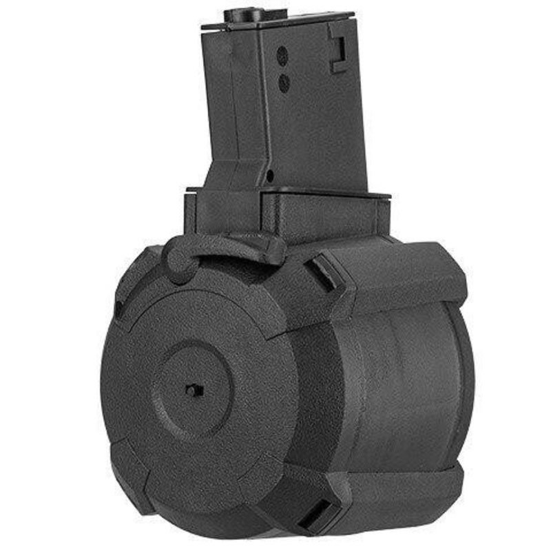 Sentinel Gears 1200rd M4 Style Auto Winding Drum Magazine, Black