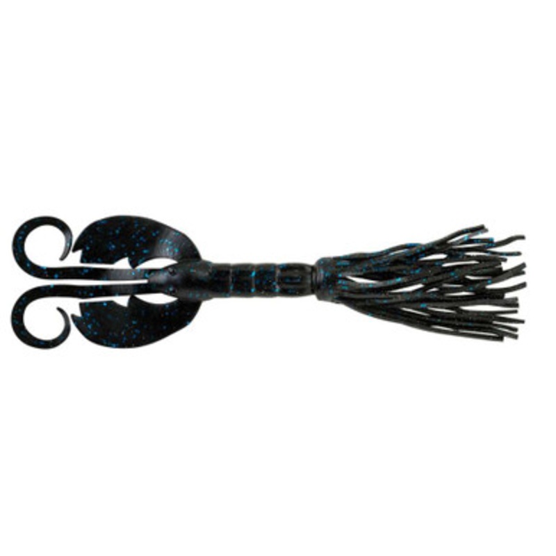 Berkley Powerbait Bearded Crazy Legs Chigger Craw Bait – Black Blue Fleck