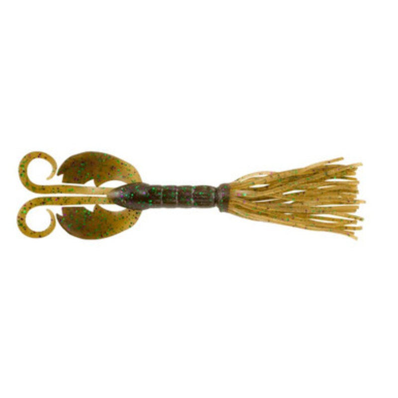 Berkley Powerbait Bearded Crazy Legs Chigger Craw Bait – Grn Pum/Purp