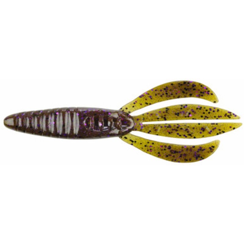 Berkley Powerbait Pit Boss – 5in – Green Pumpkin Green and Purple