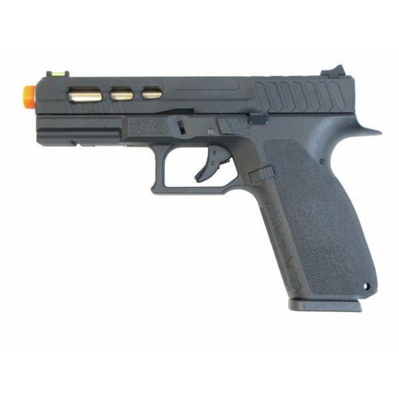 KJW KP13C Custom Hi-Capa Gas Blowback Airsoft Pistol, Black