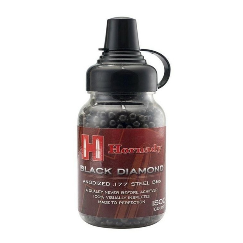 UMAREX Hornady Black Diamond Steel .177 Cal. 1500 Count BBs, Anodized Finish