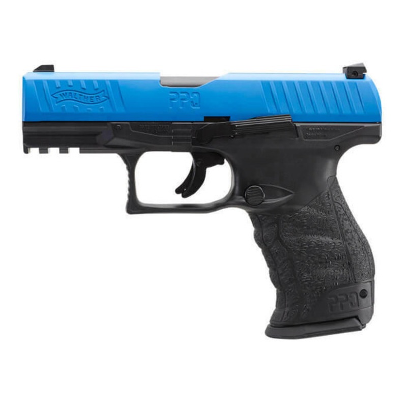 Umarex T4E Walther PPQ LE .43 Cal Co2 Blowback Paintball Pistol w/ Extra Mag, Blue/Black