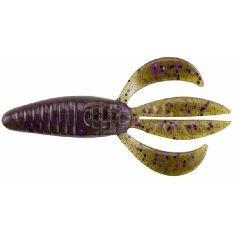 Berkley Powerbait Pit Boss – 3in – Green Pumpkin Purple Fleck