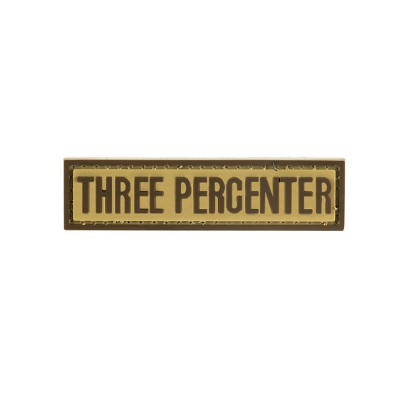 G-Force Three Percenter PVC Morale Patch, Tan