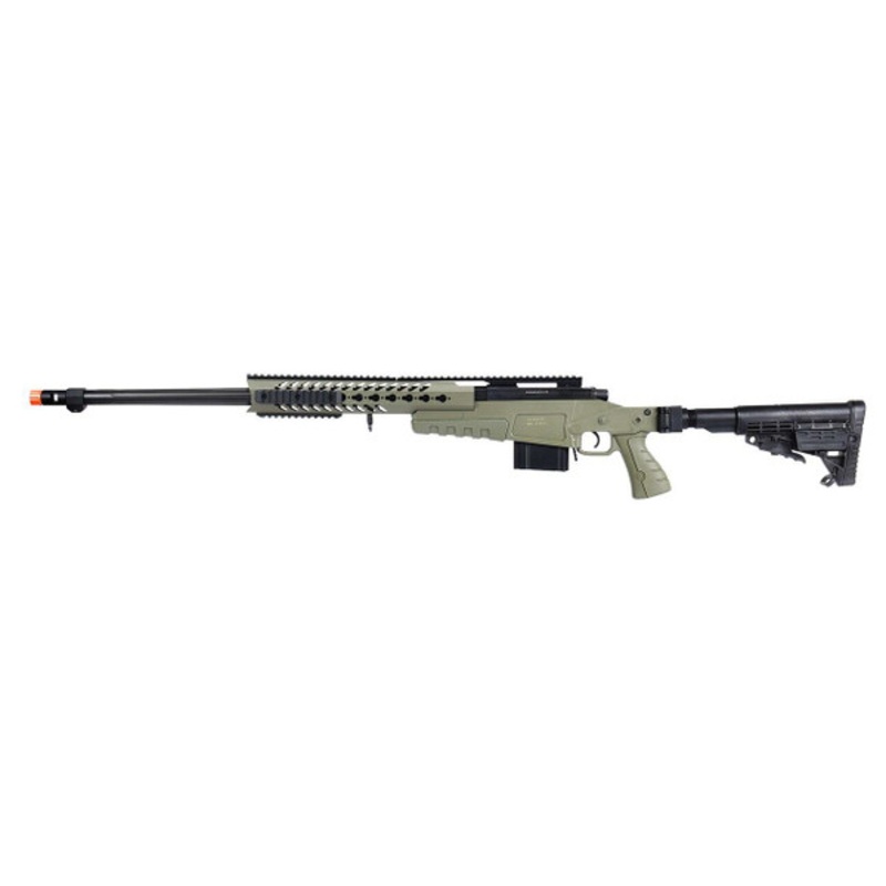WellFire MB4418-1 Bolt Action Airsoft Sniper Rifle, OD Green