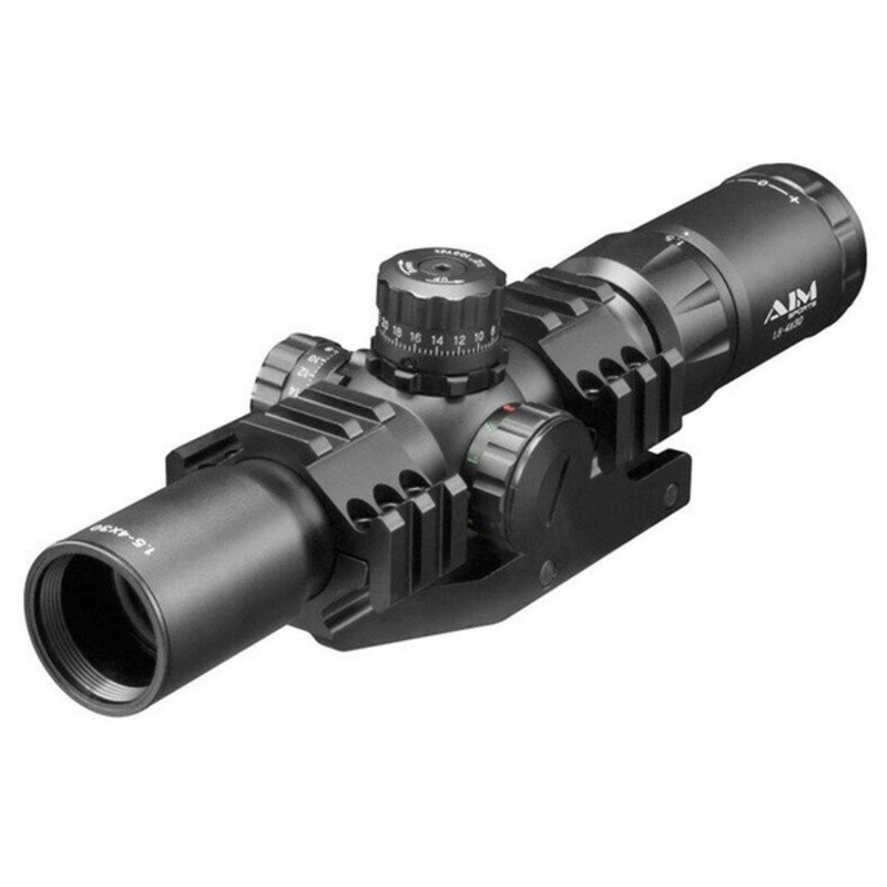 Aim Sports 1.5-4×30 Mil-Dot CQB Scope w/ Cantilever Mount & Tri-Color Illumination