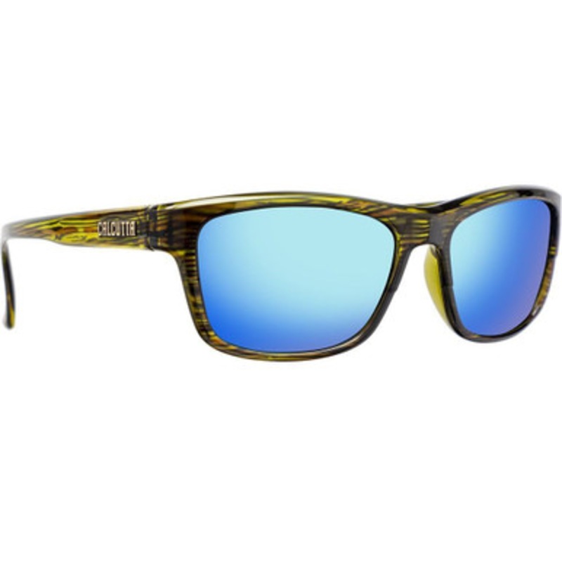 Calcutta Finley Discover Series Sunglasses – Black Wood Grain/Blue Mirror