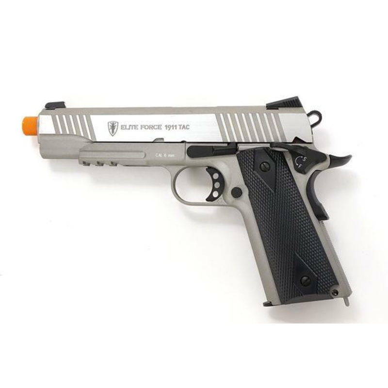 Elite Force 1911 Tac Co2 Blowback Airsoft Pistol, Stainless