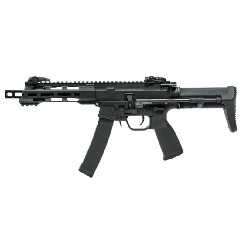 KWA QRF Series MOD 1 Pistol Caliber Carbine Airsoft Rifle, Black