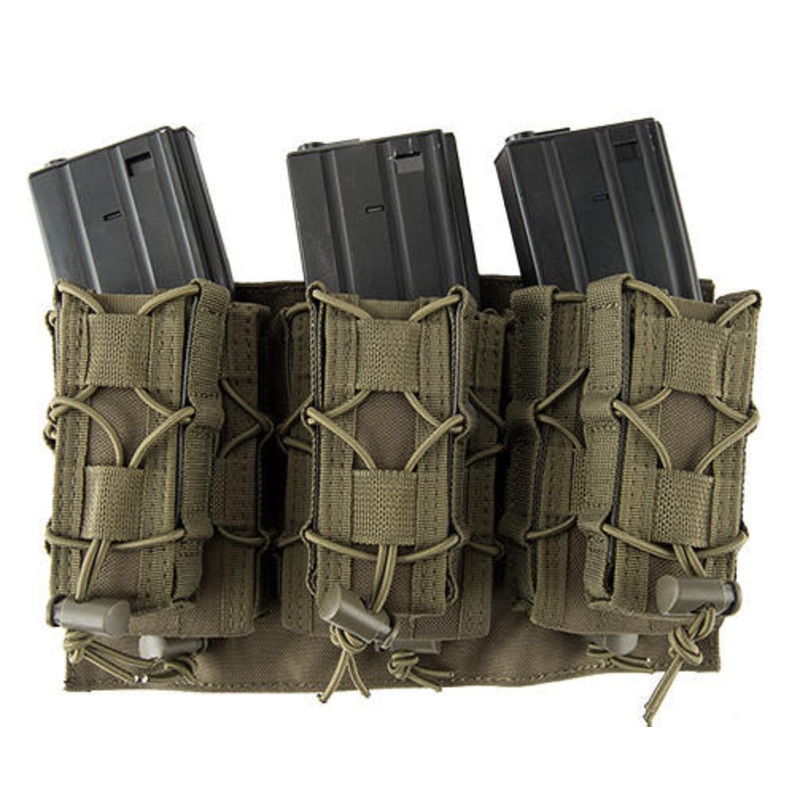 Lancer Tactical 1000D Nylon MOLLE 2-1 M4/Pistol Mag Pouch, OD Green
