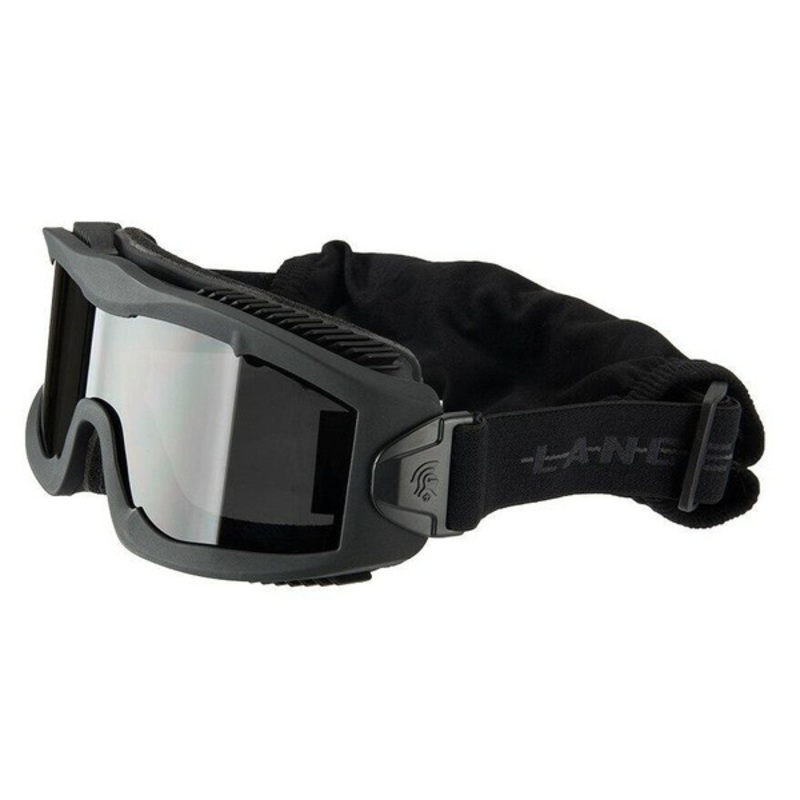 Lancer Tactical AERO Series Dual Pane Airsoft Goggles, Black w/ Smoked Lens