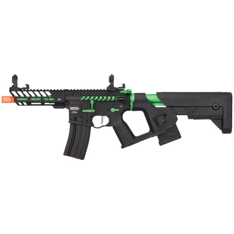 Lancer Tactical Enforcer Series NEEDLETAIL AEG Airsoft Rifle, Black/Green