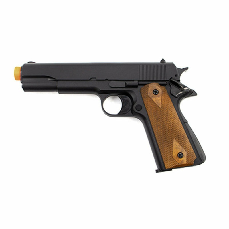 Valken Infinity 1911 Green Gas Non-Blowback Airsoft Pistol, Black/Wood