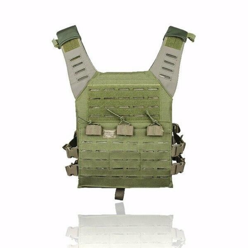 Valken Laser Cut MOLLE Plate Carrier w/ Integrated Mag Pouches, Olive