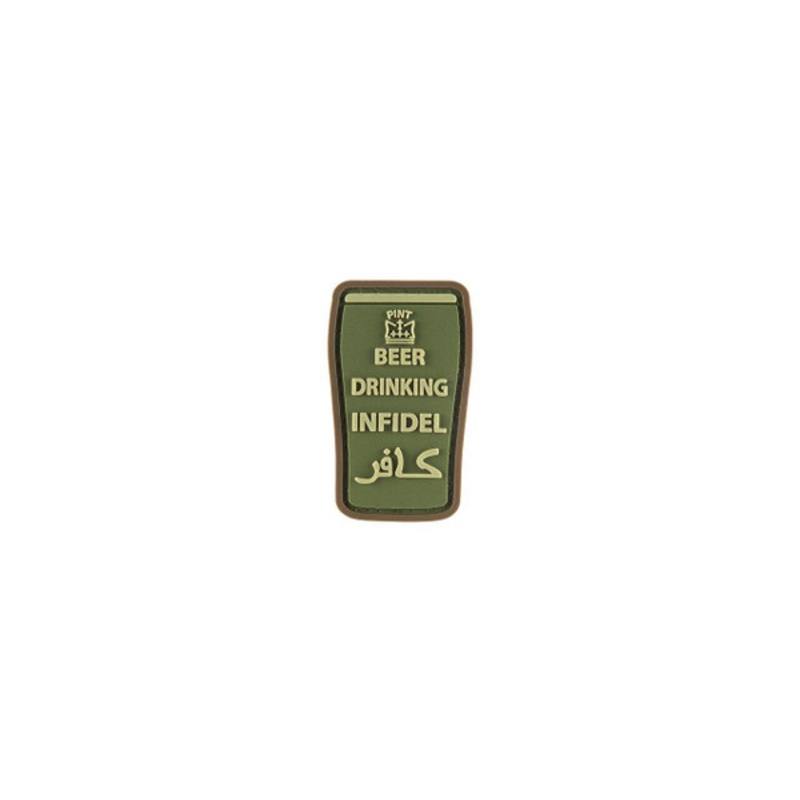 G-Force Beer Drinking Infidels Morale Patch, OD Green