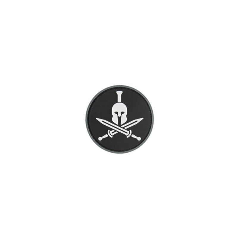 G-Force Spartan Molon Labe Round PVC Morale Patch, Black