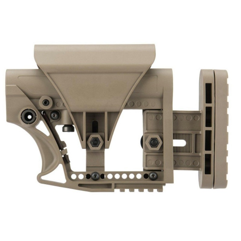 G-Froce Adjustable Stock for Carbine Airsoft Rifles, Tan