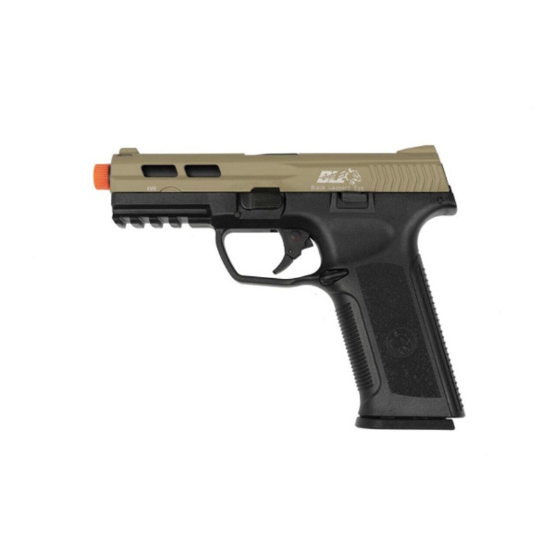 ICS BLE-XAE Gas Blowback Airsoft Pistol, Tan / Black