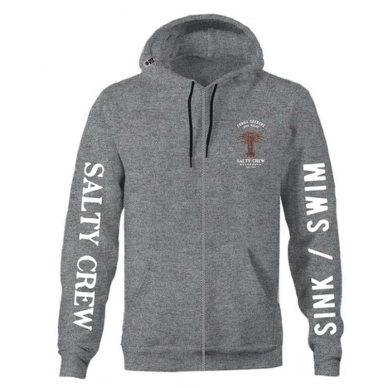 Salty Crew Buggin Out Zip Fleece – Gunmetal Heather – L